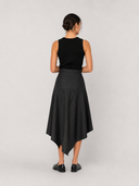 Grey Cascade Asymmetric Skirt