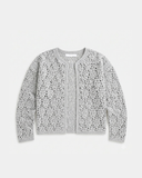 Nawá Handmade Cotton Crochet Cardigan - flat lay
